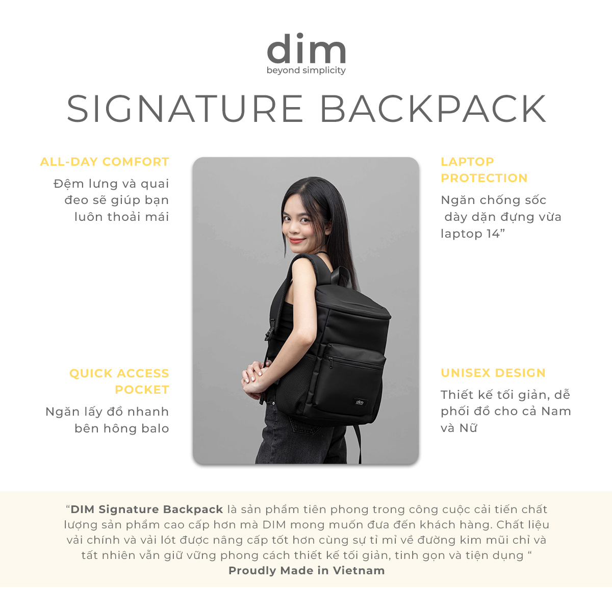 Mô tả Balo DIM Signature Backpack - 1