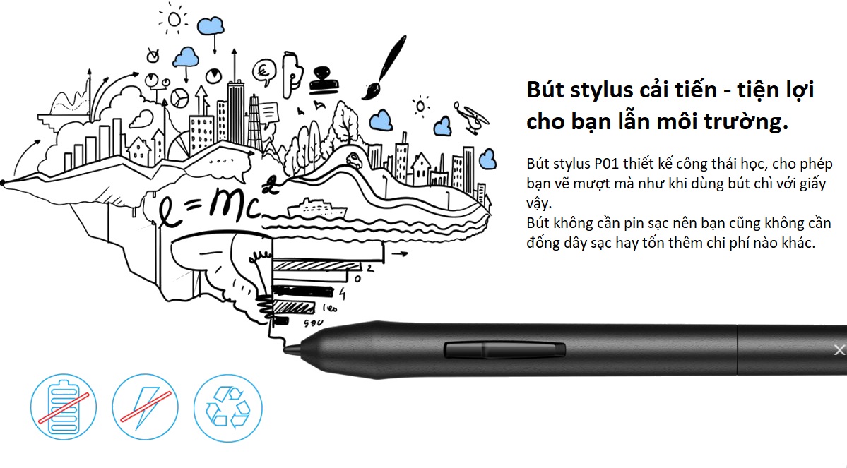 Mô tả Bảng Vẽ Điện Tử XP-Pen Star 03 v2 12inch Lực Nhấn 8192 Bút Stylus Không Sạc Chính Hãng - 1