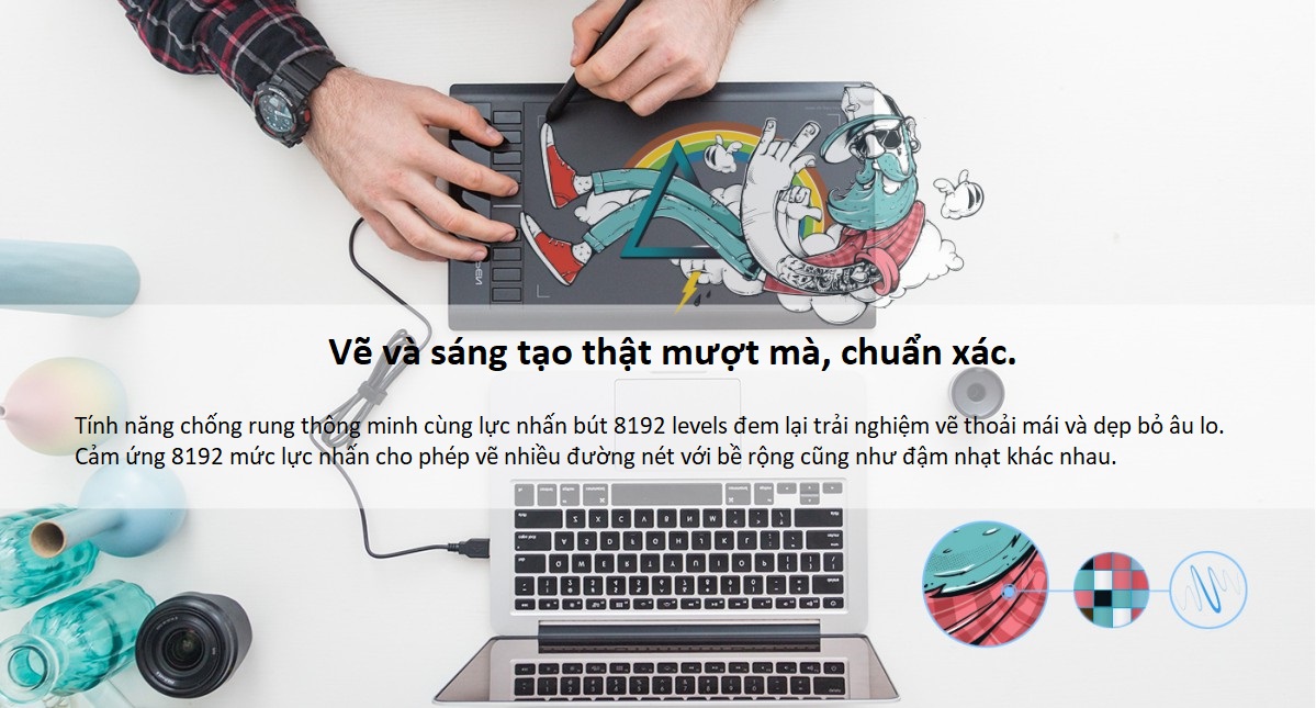 Mô tả Bảng Vẽ Điện Tử XP-Pen Star 03 v2 12inch Lực Nhấn 8192 Bút Stylus Không Sạc Chính Hãng - 2