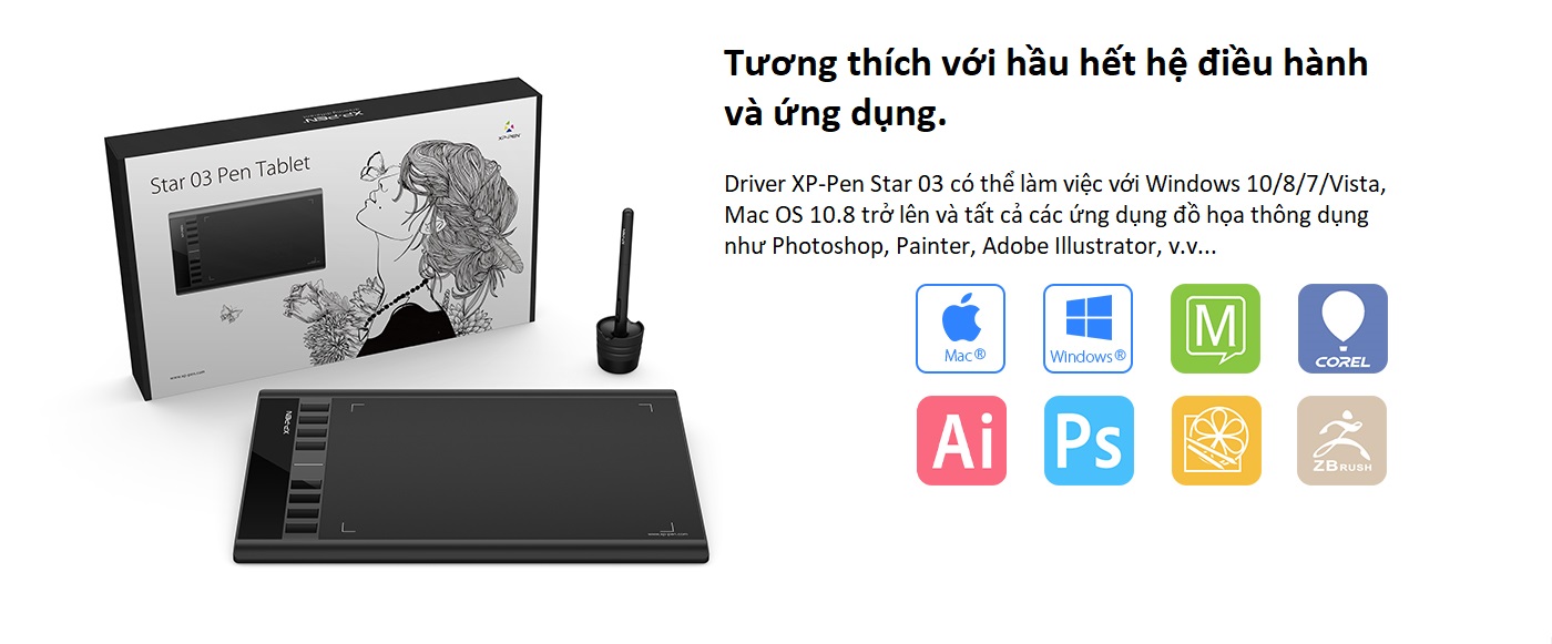 Mô tả Bảng Vẽ Điện Tử XP-Pen Star 03 v2 12inch Lực Nhấn 8192 Bút Stylus Không Sạc Chính Hãng - 5
