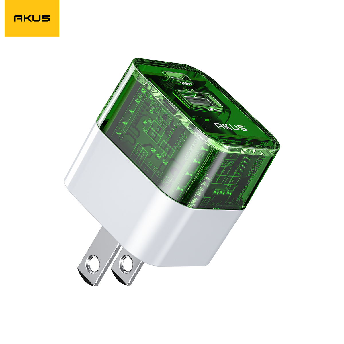 Mô tả Củ sạc nhanh 20W mini 2 cổng sạc AKUS S140 - 2