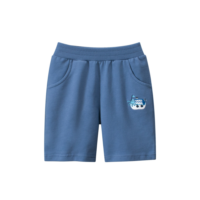 Mô tả Quần short bé trai hàn quốc thêu oto khủng long chất cotton mền mịn cho bé SKIDS - 1