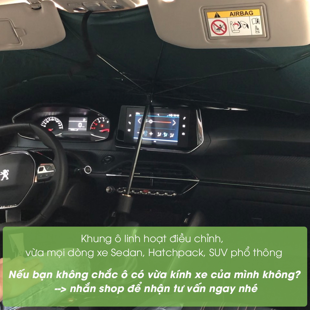 Mô tả Ô che nắng kính lái ô tô Tâm Luân, dù che kính chắn gió oto, phụ kiện xe hơi 4 5 7 8 chỗ loại tốt - 1