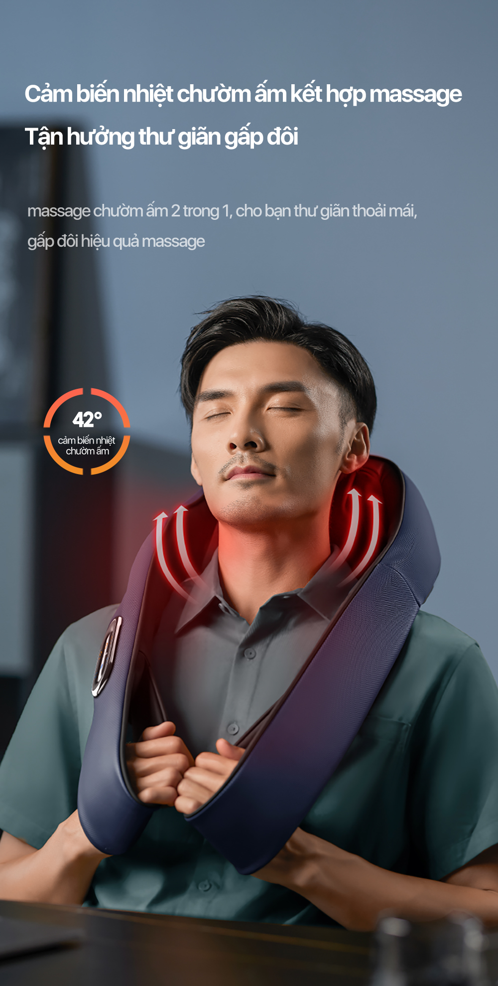 Máy massage cổ vai gáy Philips 3521 pin
