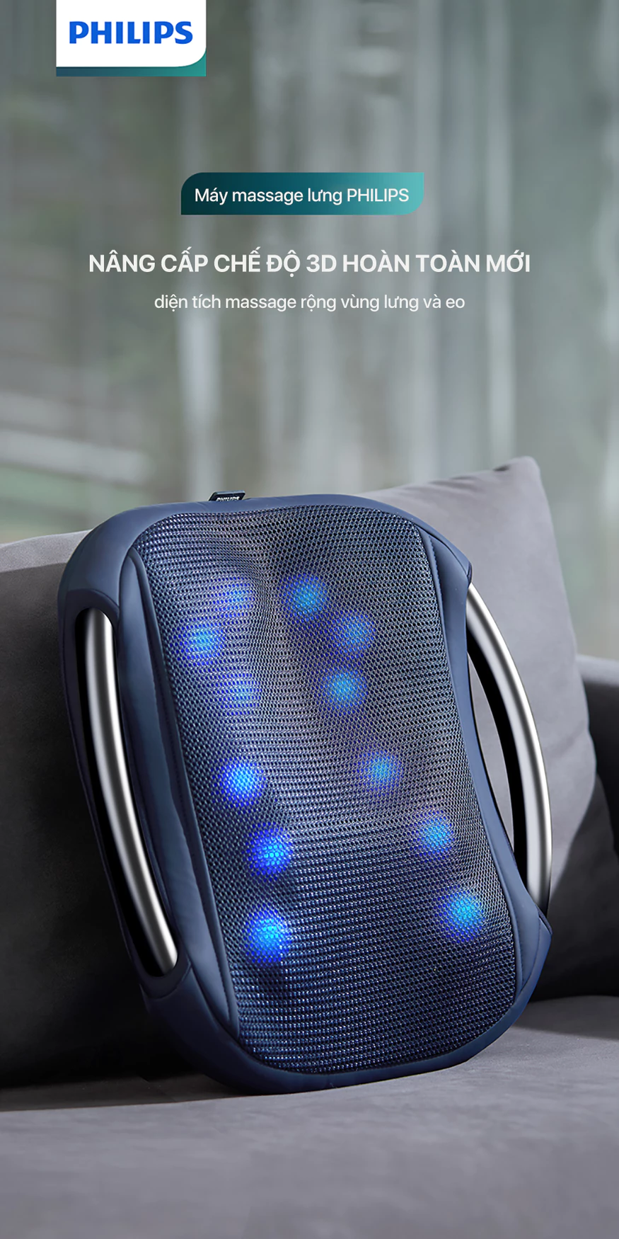Máy massage lưng Philips 4501 - 12 đầu massage