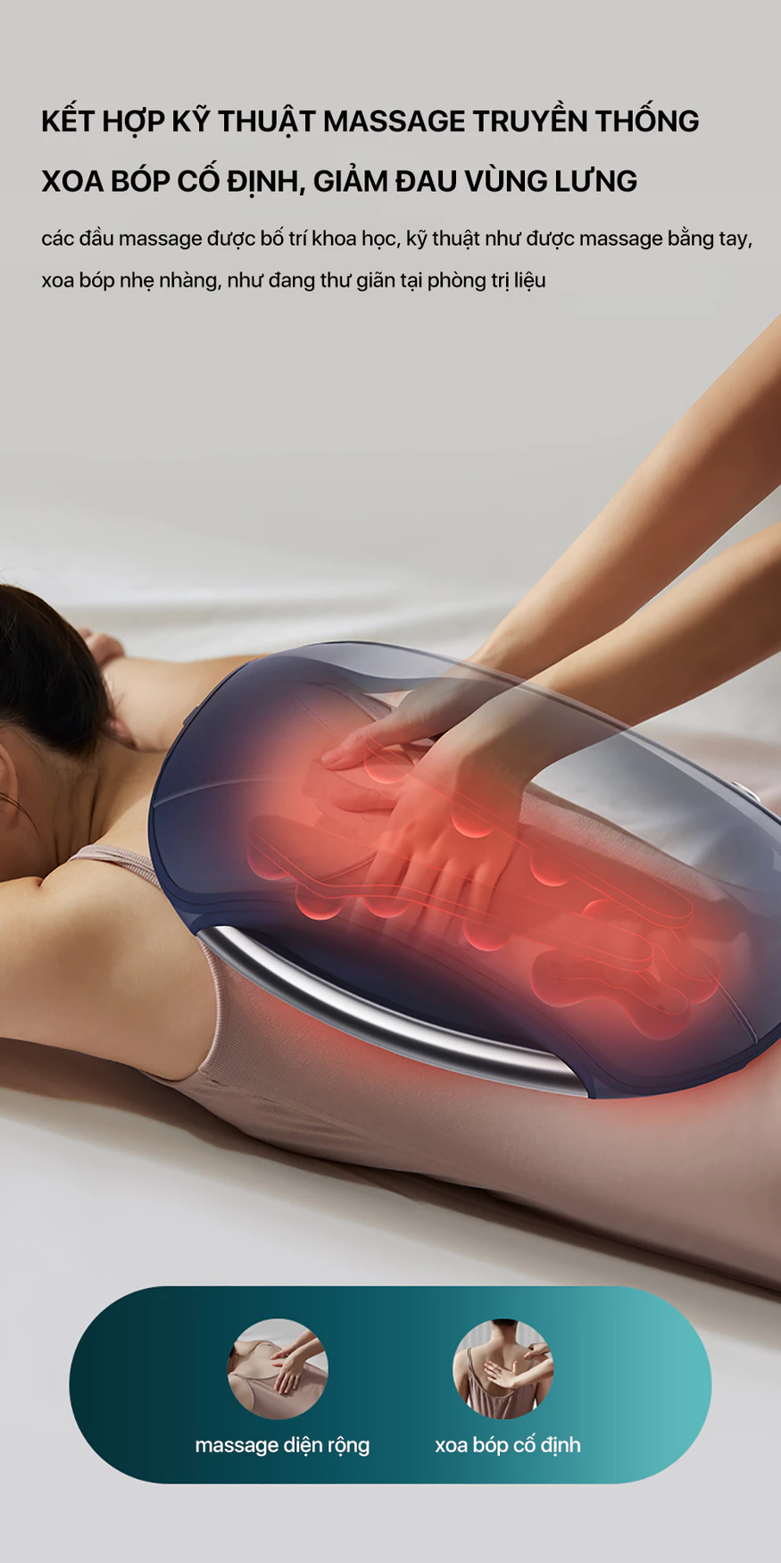 Máy massage lưng Philips 4501 - Thiết kế công thái học