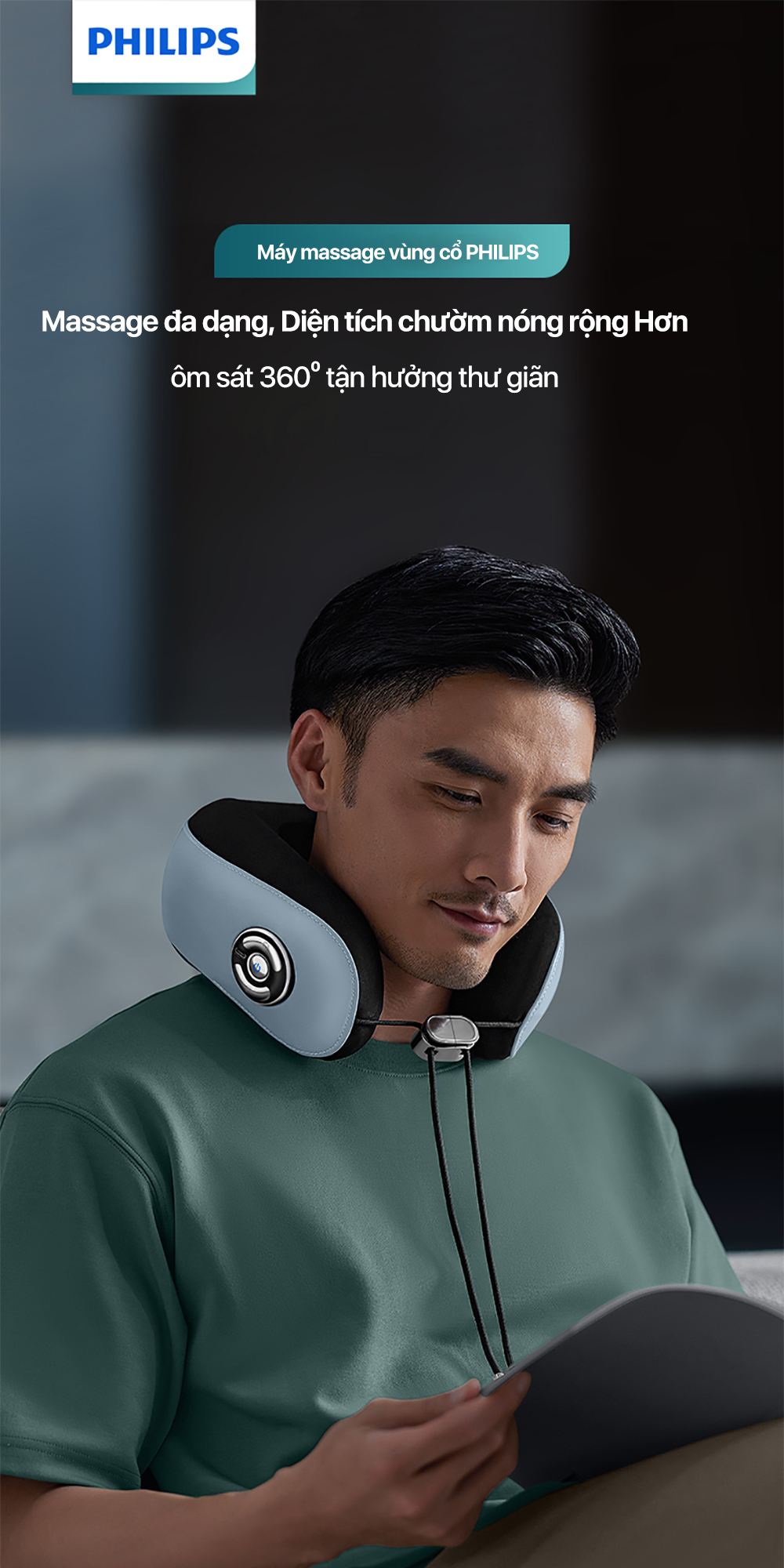 Máy massage cổ vai gáy Philips 3304 - Hình ảnh 1