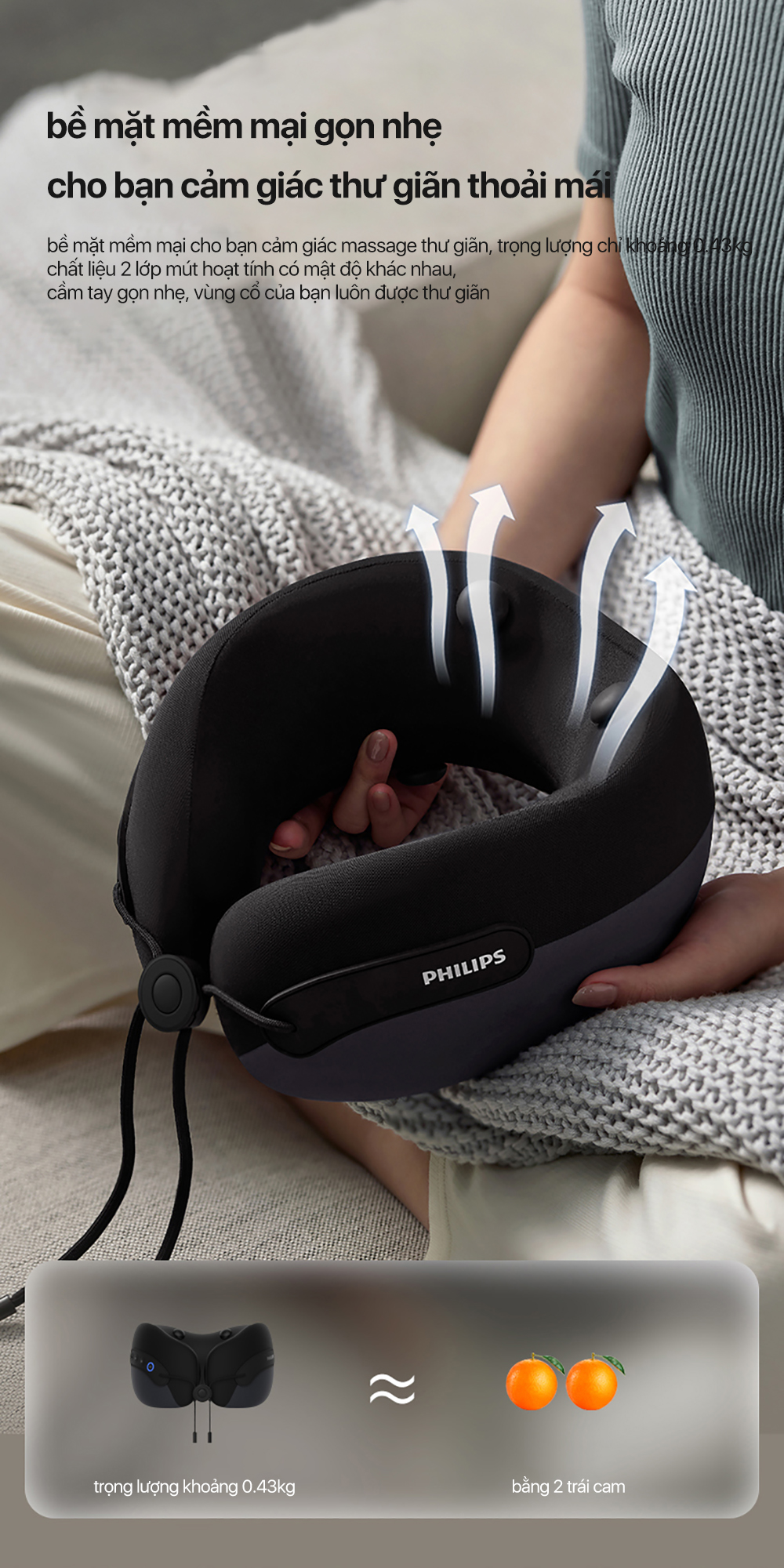 Các chế độ và cường độ massage của Philips 3306