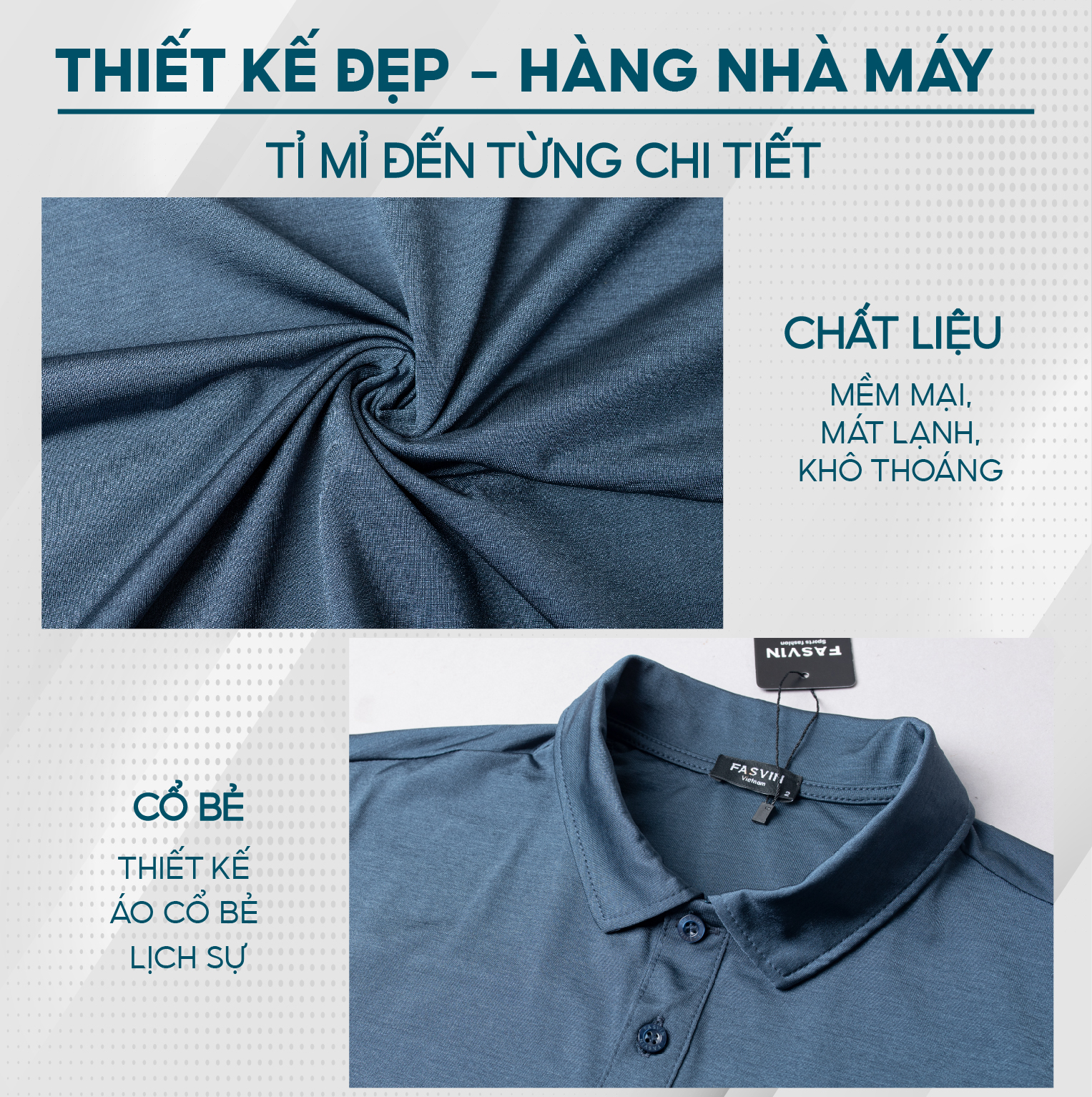 Mô tả Bộ quần áo nam mùa hè Fasvin AB23590.HN chất liệu tốt, kiểu dáng đẹp - 3