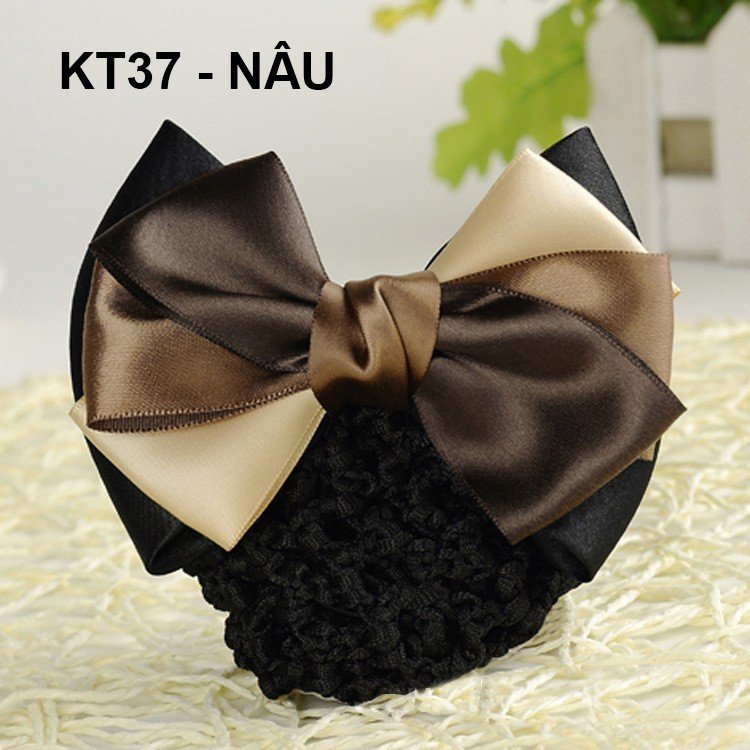 Mô tả GOTI Kẹp Búi Tóc Cao Cấp Đính Nơ Nhiều Màu Kiểu Kẹp Tóc Có Búi Lưới Xinh Xắn Công Sở, Y Tá  KT37 - 8