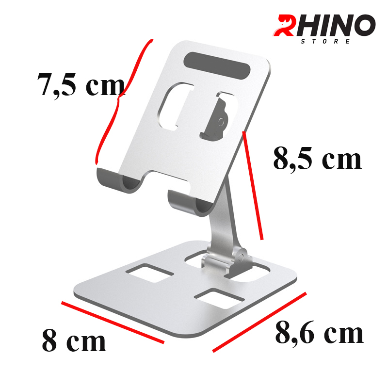 Mô tả Giá đỡ, kệ đỡ điện thoại Rhino KP902 bằng hợp kim nhôm cao cấp để bàn tiện lợi có thể gấp gọn - 2