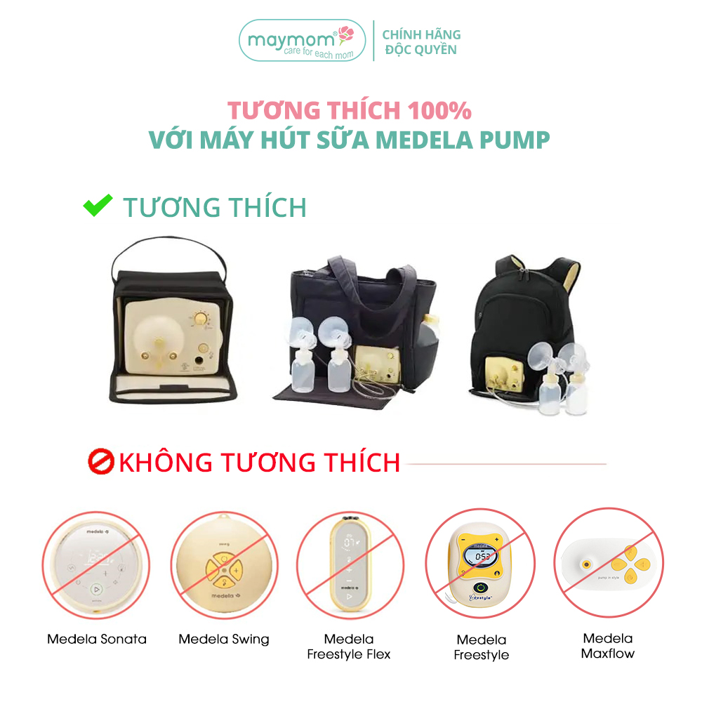 Mô tả Phụ Kiện Hút Sữa  Medela Pump Thương Hiệu Maymom, Dùng Cho Medela Pump In Style Advanced, Phễu Silicone - 3
