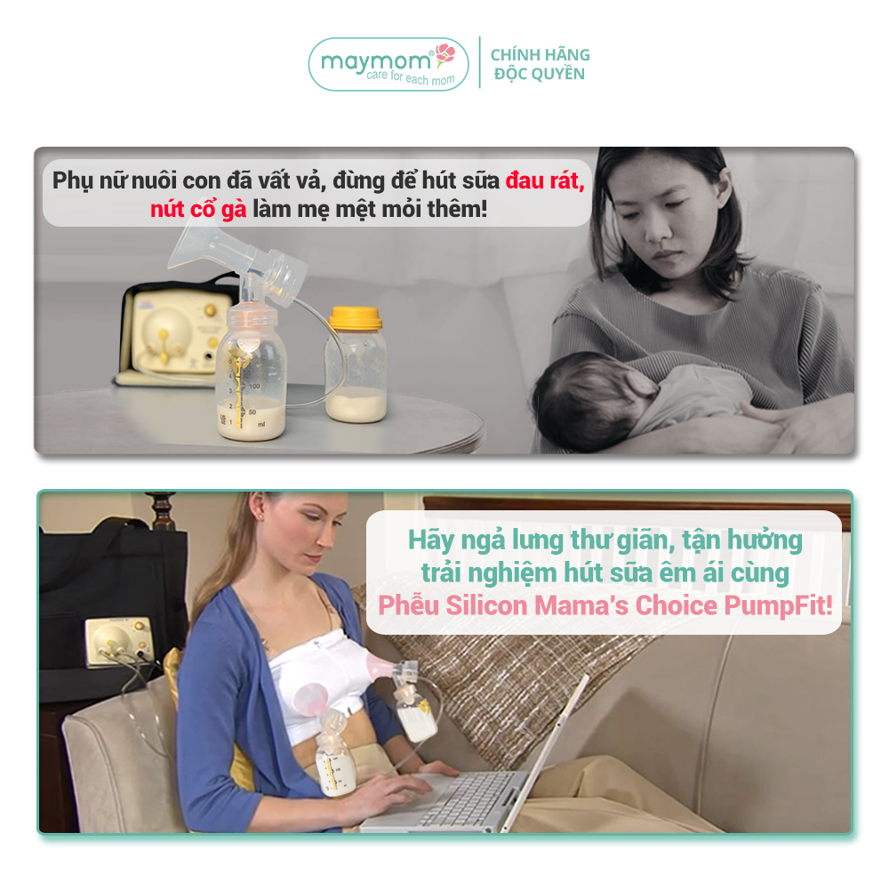 Mô tả Phụ Kiện Hút Sữa  Medela Pump Thương Hiệu Maymom, Dùng Cho Medela Pump In Style Advanced, Phễu Silicone - 7
