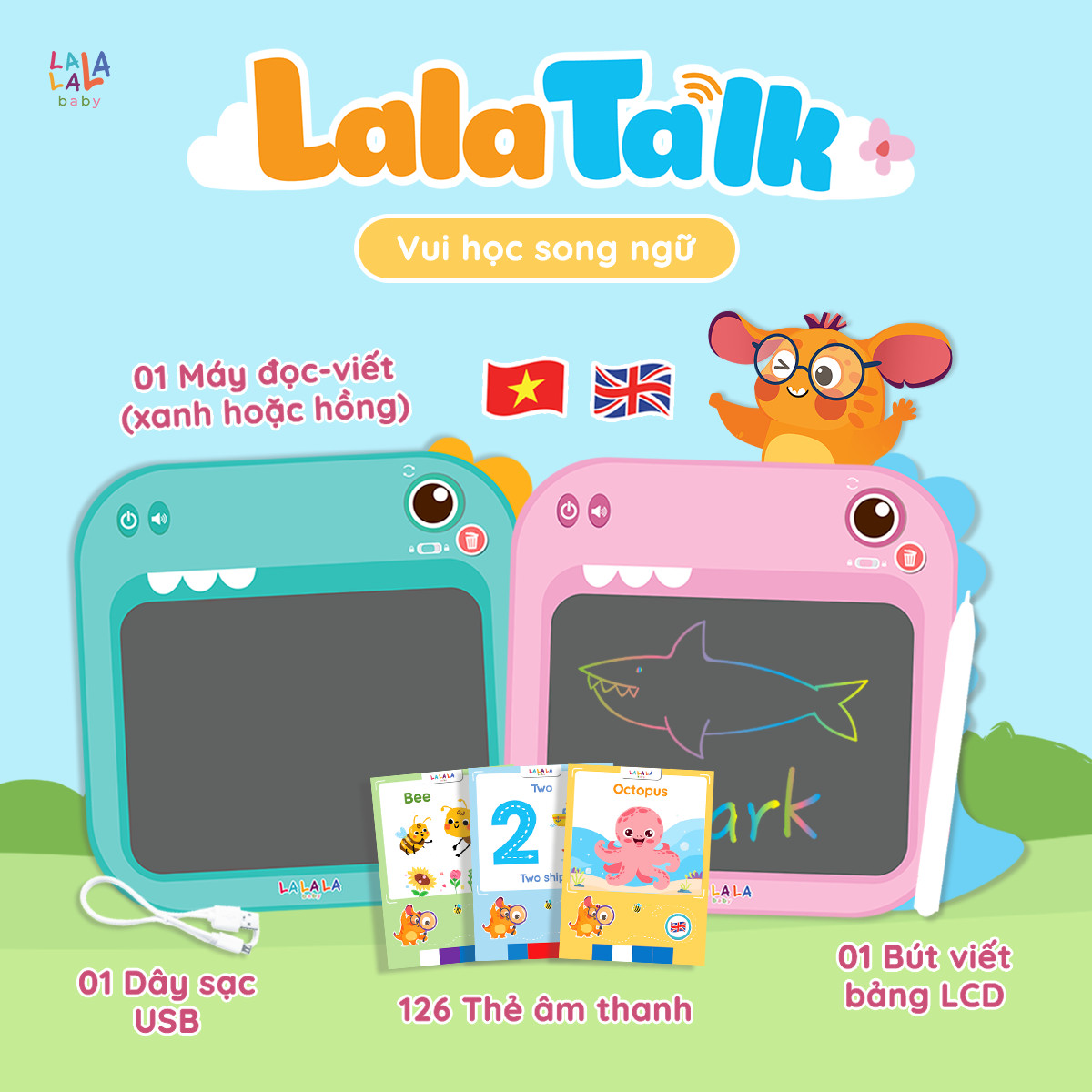 Máy đọc thẻ song ngữ Lalatalk
