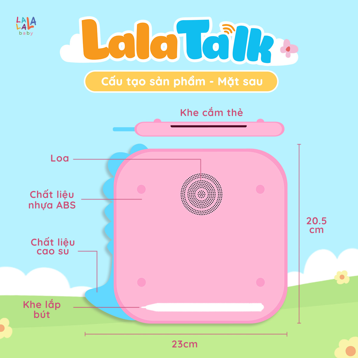 Máy đọc thẻ Lalatalk với bảng viết tự xóa