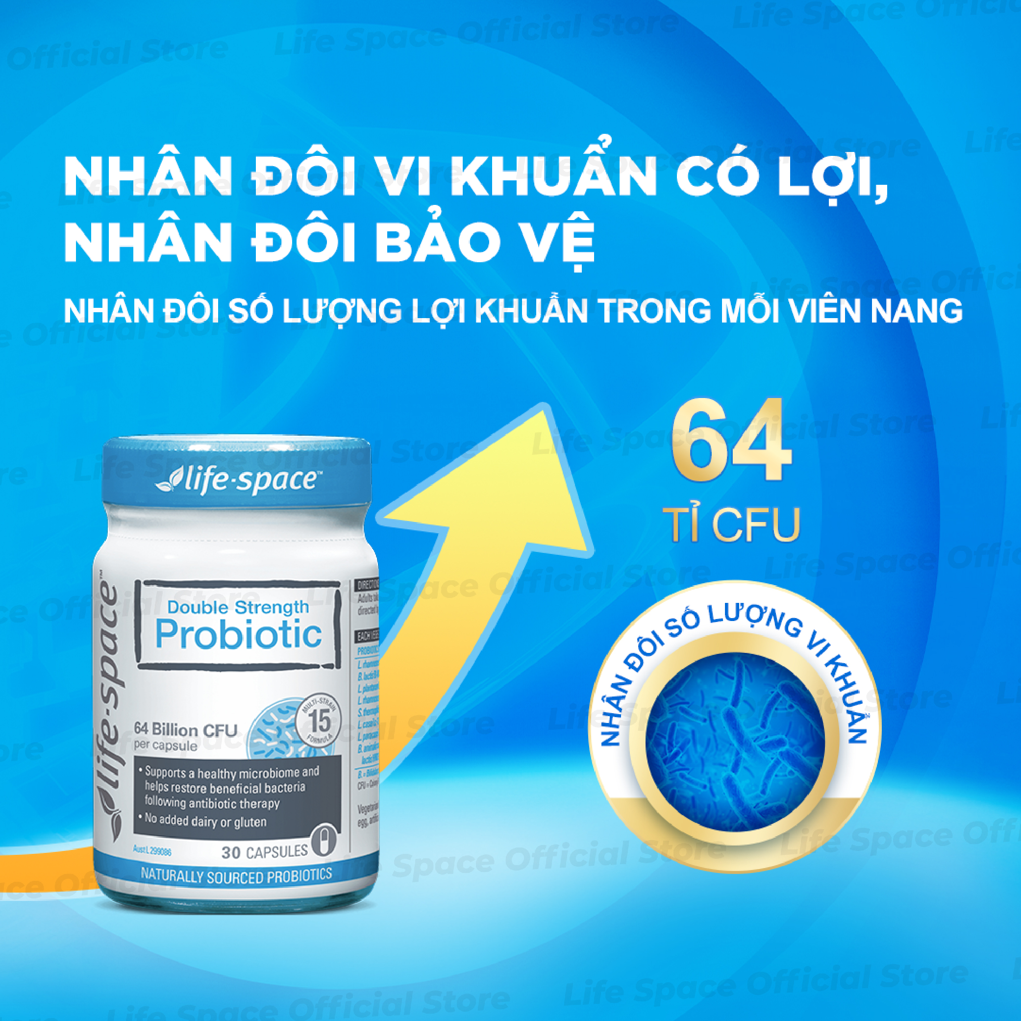 Hướng dẫn sử dụng Men vi sinh Life Space Double Strength