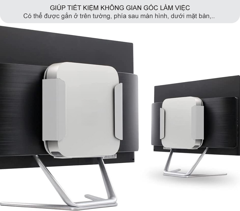 Giá đỡ Mac Mini treo tường gắn sau màn hình chuẩn VESA tiết kiệm không ...