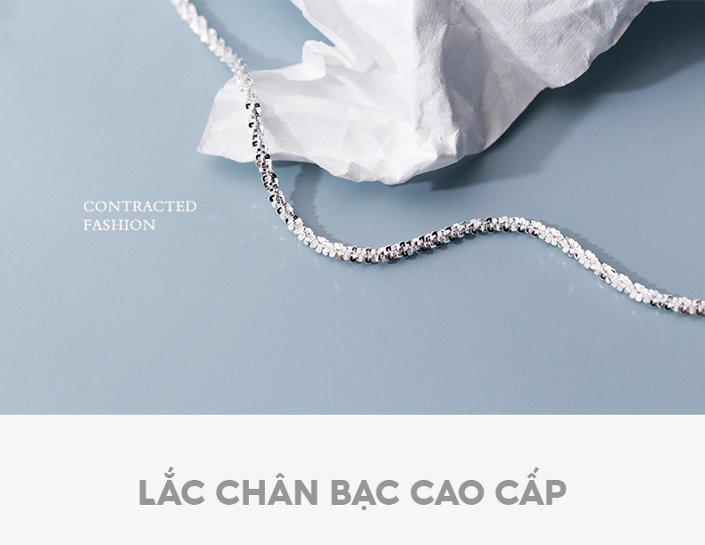Mô tả Lắc chân bạc CDE Twinkle Silver Anklet CDE9008SV - Lắc chân nữ Lamy bạc S925 cao cấp - 6