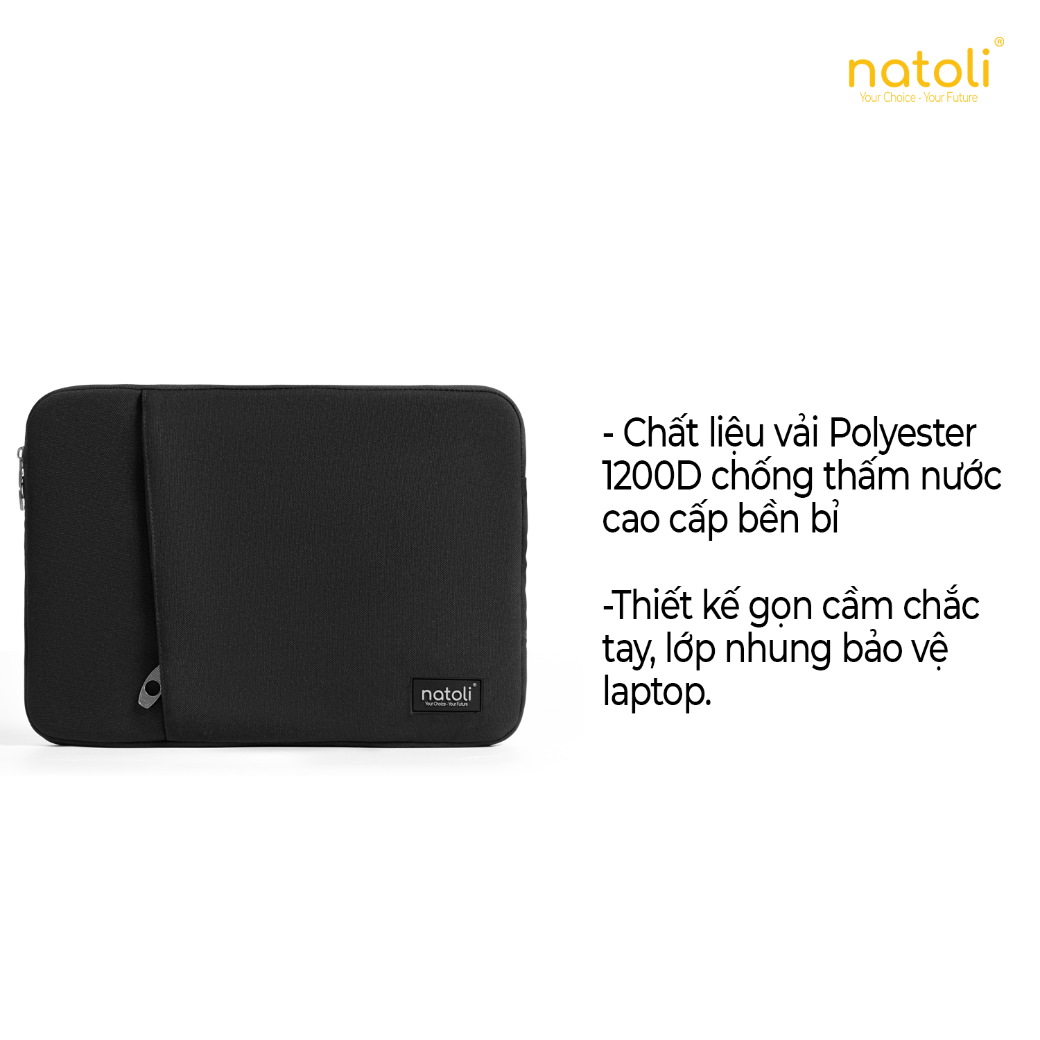 Mô tả Túi Chống Sốc Laptop thương hiệu NATOLI đủ size dày dặn kháng nước BST Eager Laptop Bag T7 - 8
