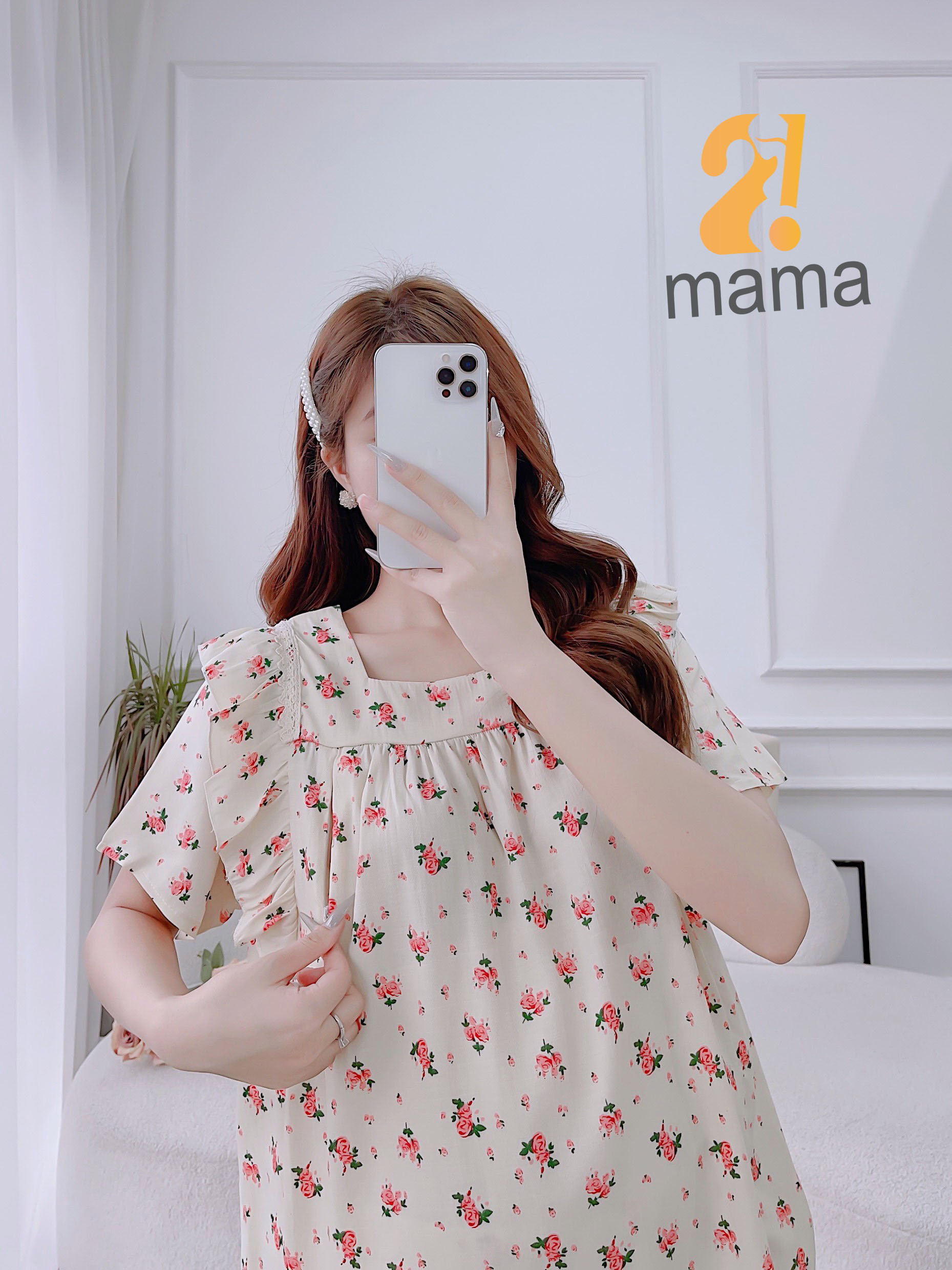 Mô tả Đồ Bộ Bầu Và Sau Sinh 2mama Nhiều Màu Hoa Nhí Siêu Mát Mềm Mại, Dễ Thương Đủ Size 40-75kg - 1