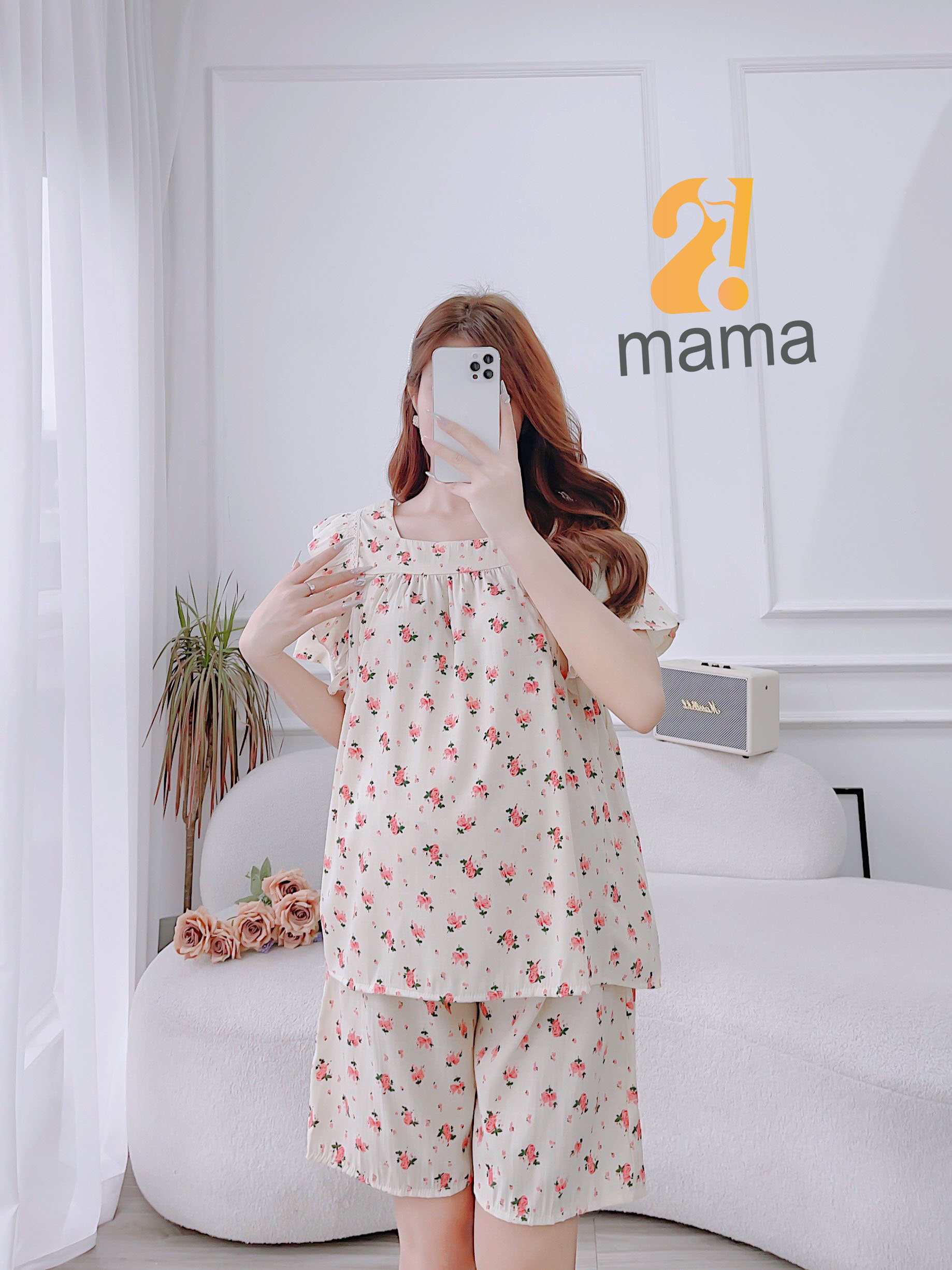 Mô tả Đồ Bộ Bầu Và Sau Sinh 2mama Nhiều Màu Hoa Nhí Siêu Mát Mềm Mại, Dễ Thương Đủ Size 40-75kg - 3
