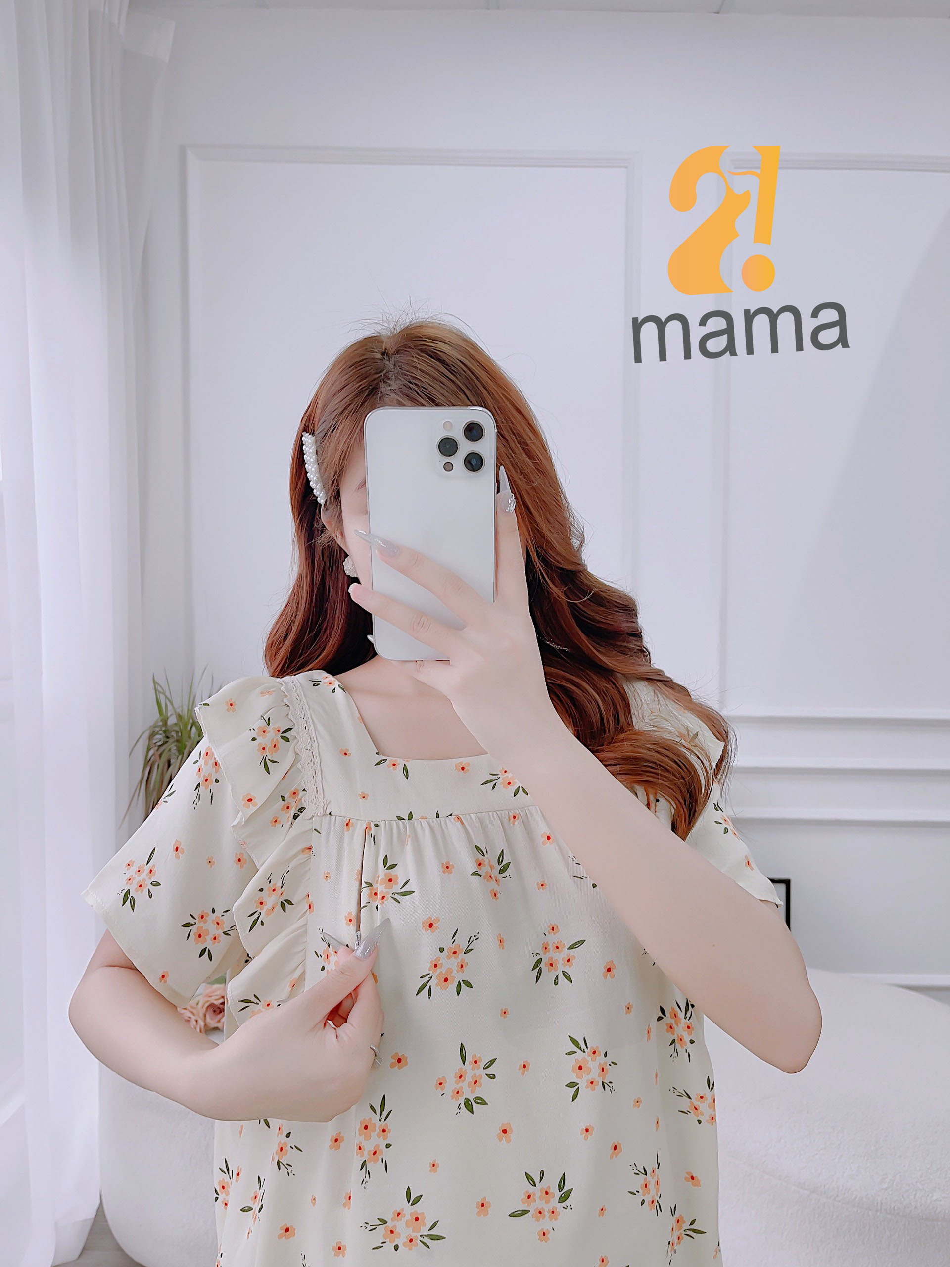 Mô tả Đồ Bộ Bầu Và Sau Sinh 2mama Nhiều Màu Hoa Nhí Siêu Mát Mềm Mại, Dễ Thương Đủ Size 40-75kg - 4