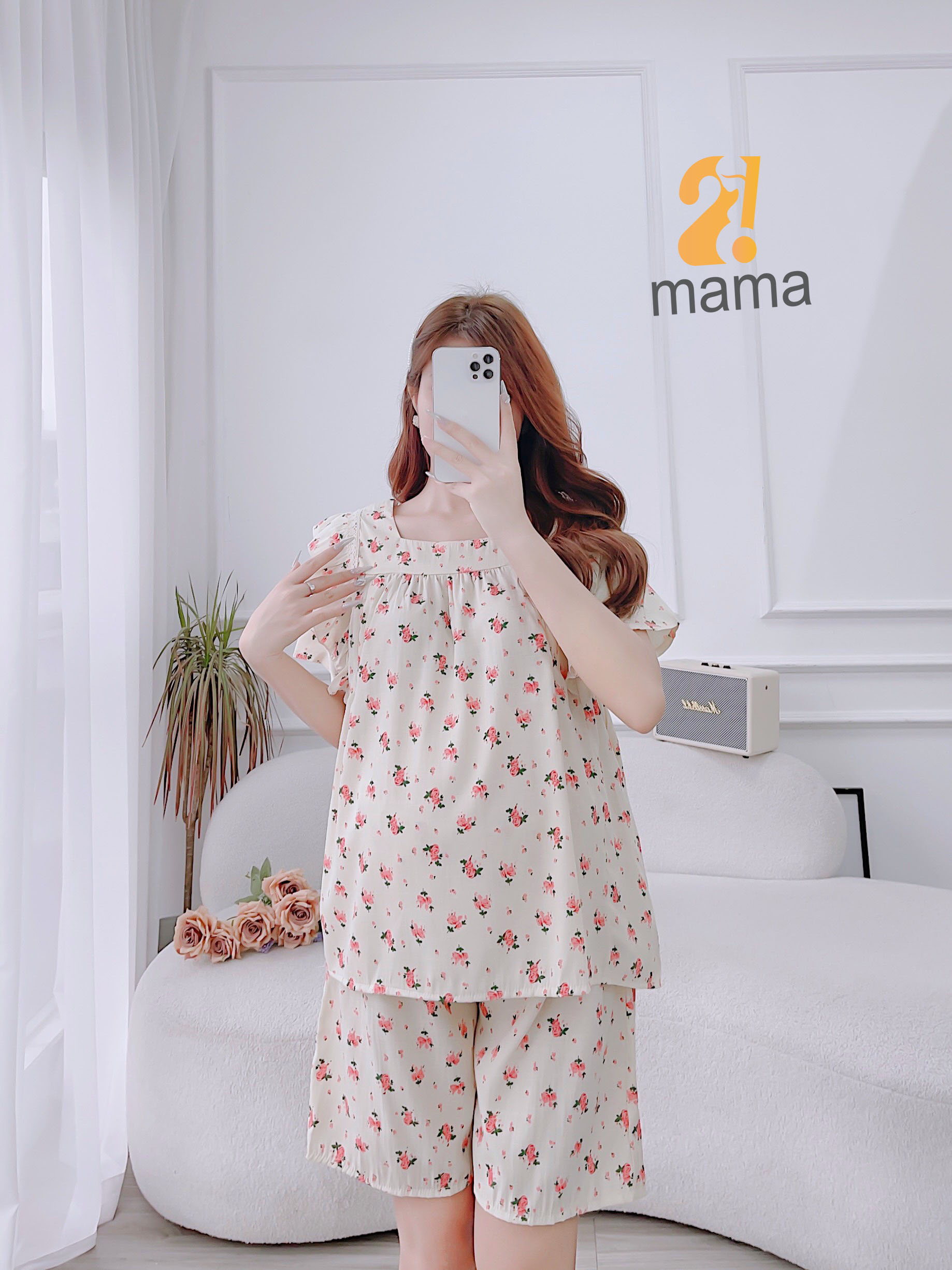Mô tả Đồ Bộ Bầu Và Sau Sinh 2mama Nhiều Màu Hoa Nhí Siêu Mát Mềm Mại, Dễ Thương Đủ Size 40-75kg - 8