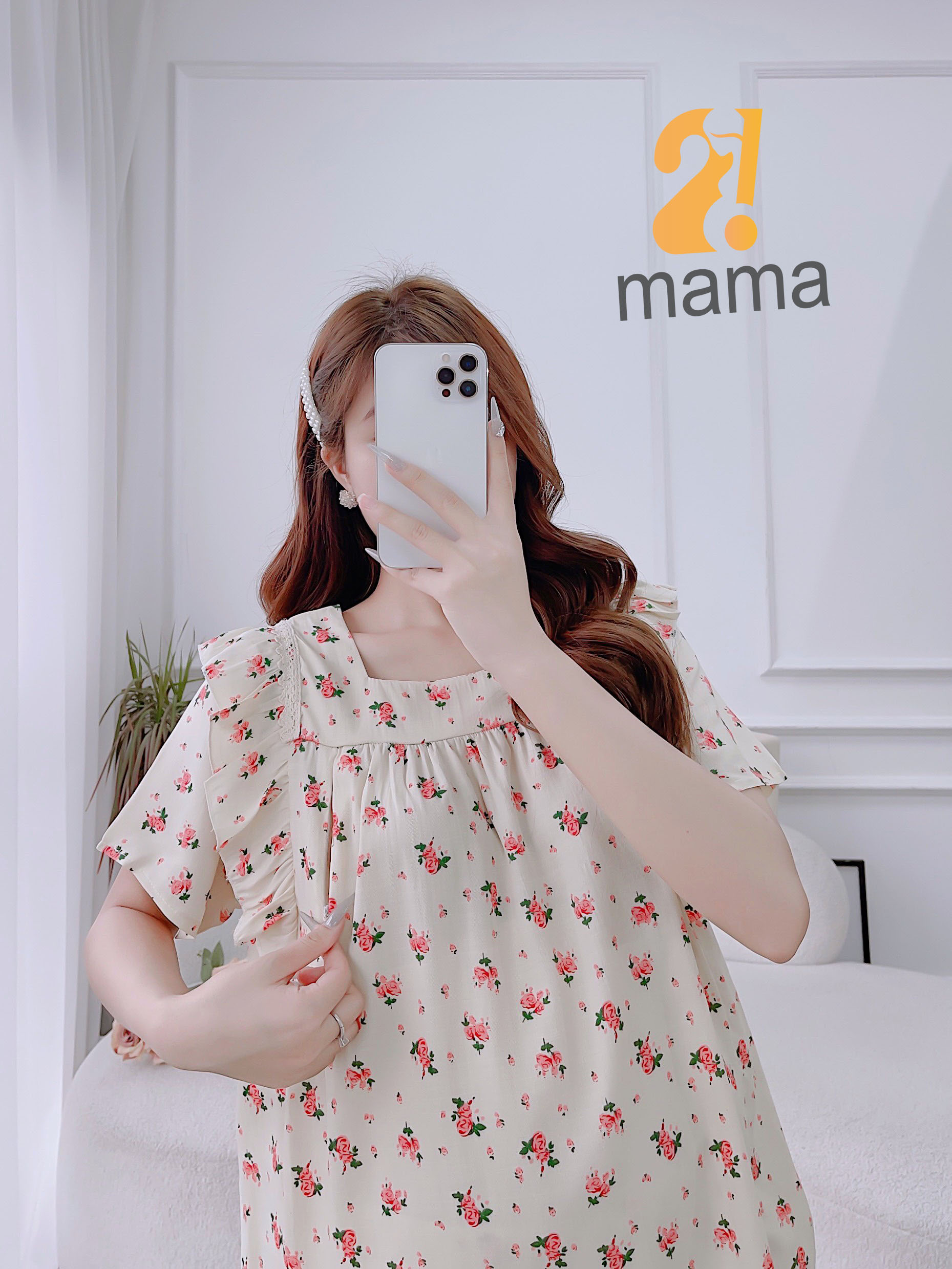 Mô tả Đồ Bộ Bầu Và Sau Sinh 2mama Nhiều Màu Hoa Nhí Siêu Mát Mềm Mại, Dễ Thương Đủ Size 40-75kg - 9
