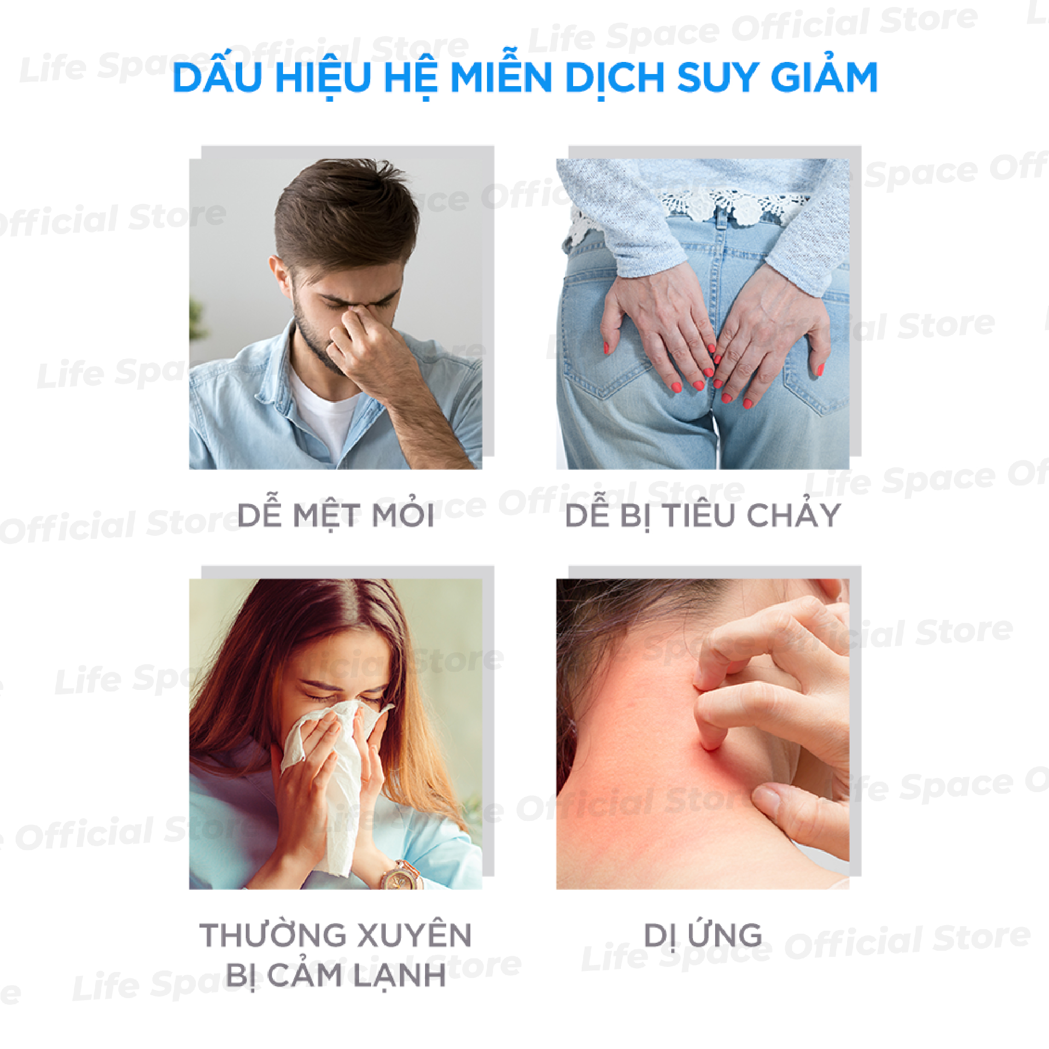 Mô tả Men vi sinh Life Space Immune Support tăng cường đề kháng, bổ sung lợi khuẩn, vitamin C, kẽm lọ 60 viên Prebiotic - 3