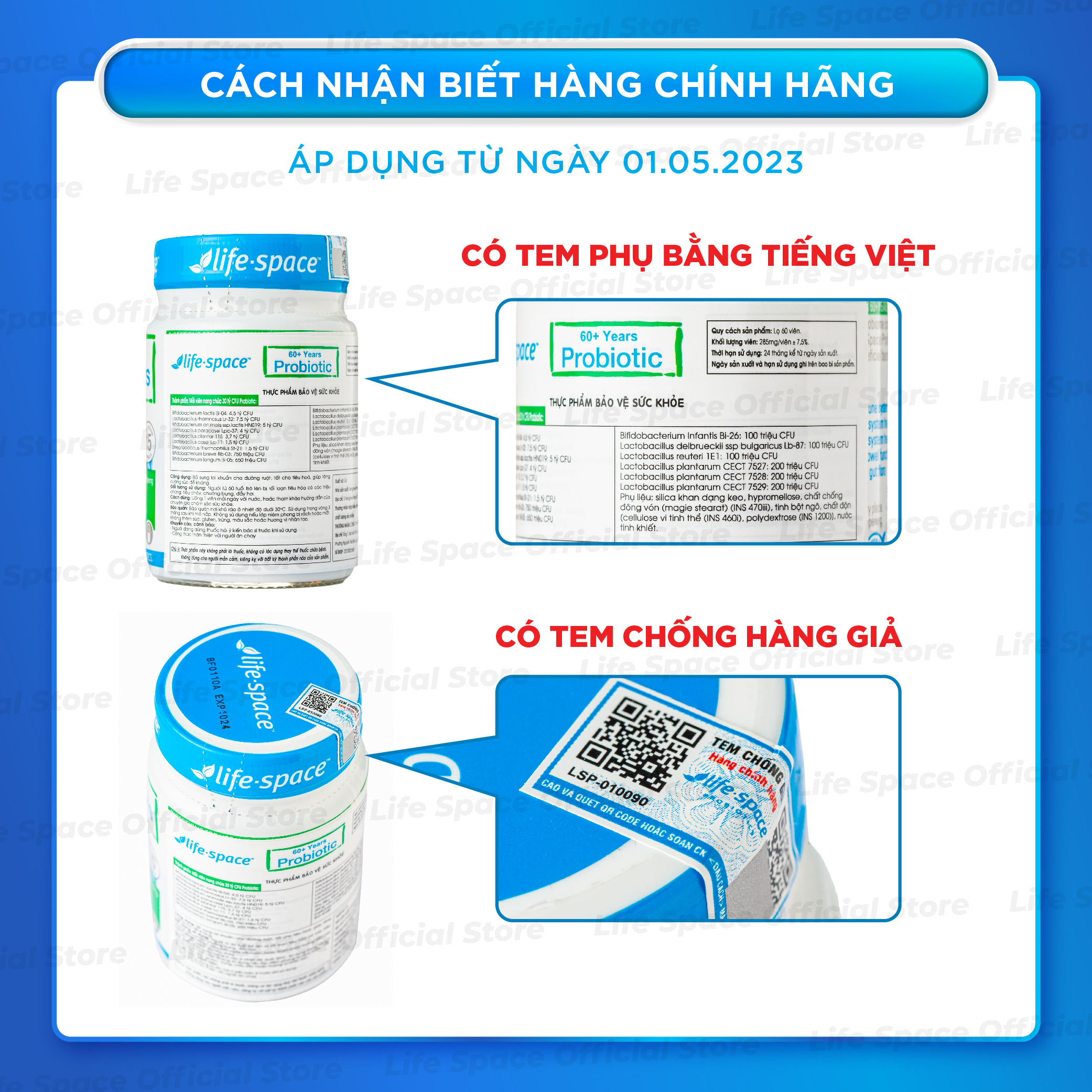 Mô tả Men vi sinh Life Space 60+ hỗ trợ tốt cho tiêu hóa và tăng cường sức đề kháng cho người từ 60 tuổi trở lên (Lọ 60 viên) - 8
