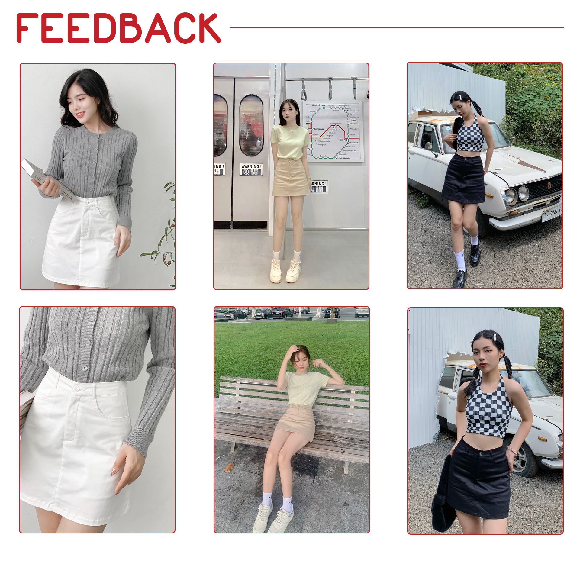 Mô tả Chân váy ngắn nữ VMSTYLE, chân váy chữ A trơn 1 cúc đen, trắng basic đi học, đi làm 07194 - CVN00001 - 4