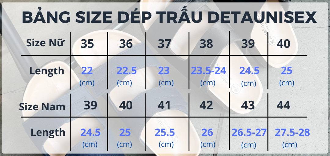 Mô tả Dép Birken đế trấu quai ngang 2 khoá nam nữ thời trang DETAUNISEX - DETA21TD - 3