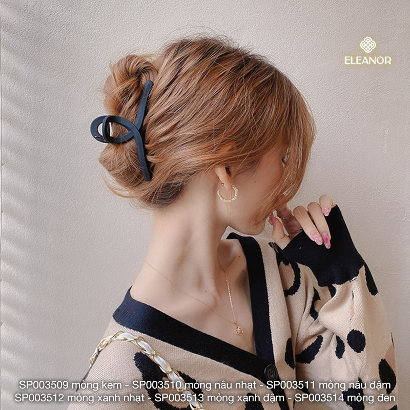 Mô tả Kẹp tóc nữ càng cua Eleanor Accessories dạng trơn basic phụ kiện tóc kẹp tóc 3511 - 1