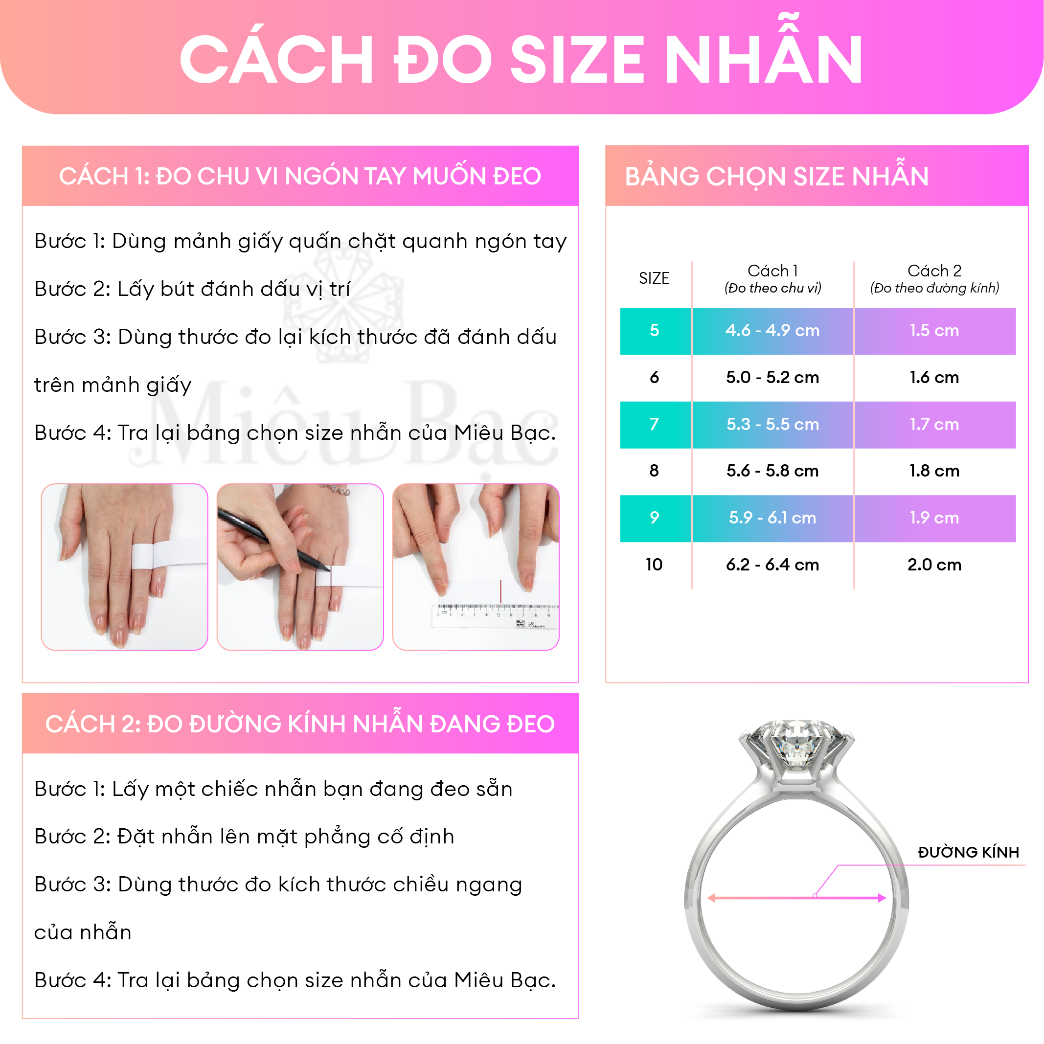 Mô tả Nhẫn bạc nữ Miêu Bạc bản vuông trơn đủ size chất liệu bạc 925 thời trang phụ kiện trang sức nữ MN42 - 1