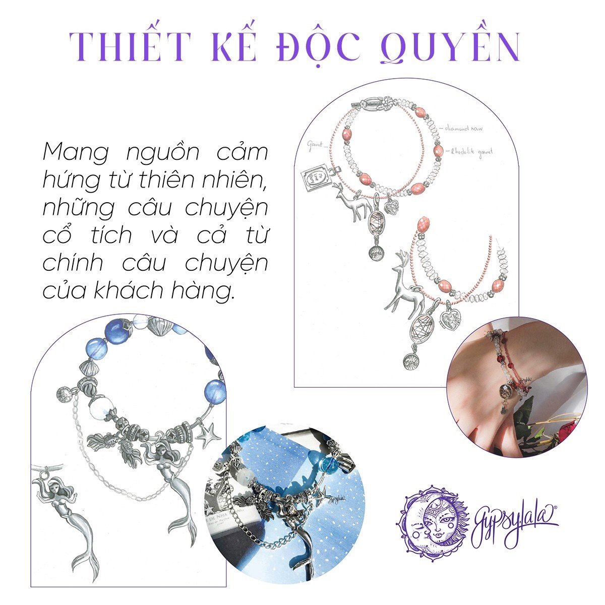 Mô tả Lắc Tay Trái Tim Đá Topaz Thiên Nhiên SP005765 Gypsy.lala - 5