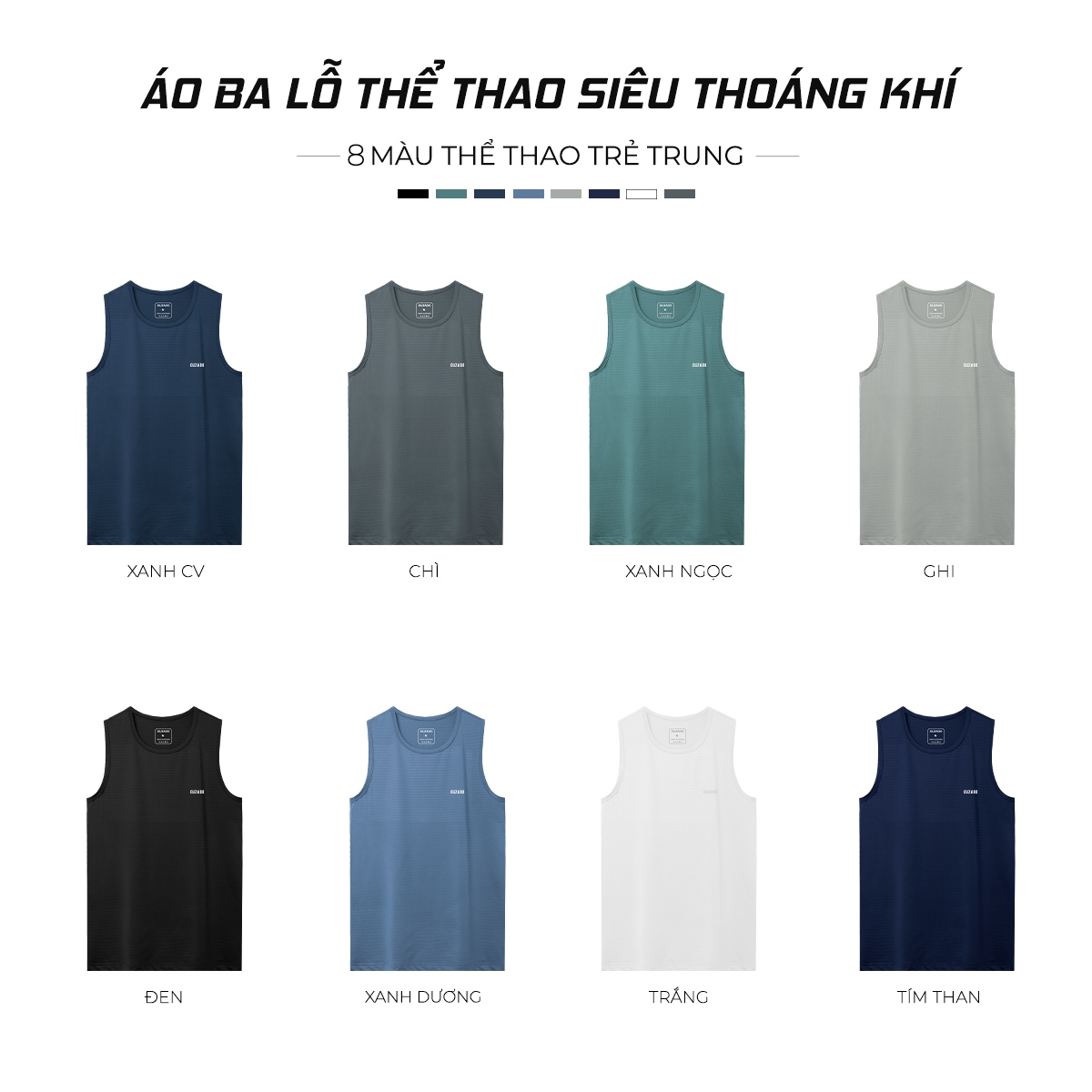 Áo ba lỗ nam Guzado GTT01 - Chi tiết 1
