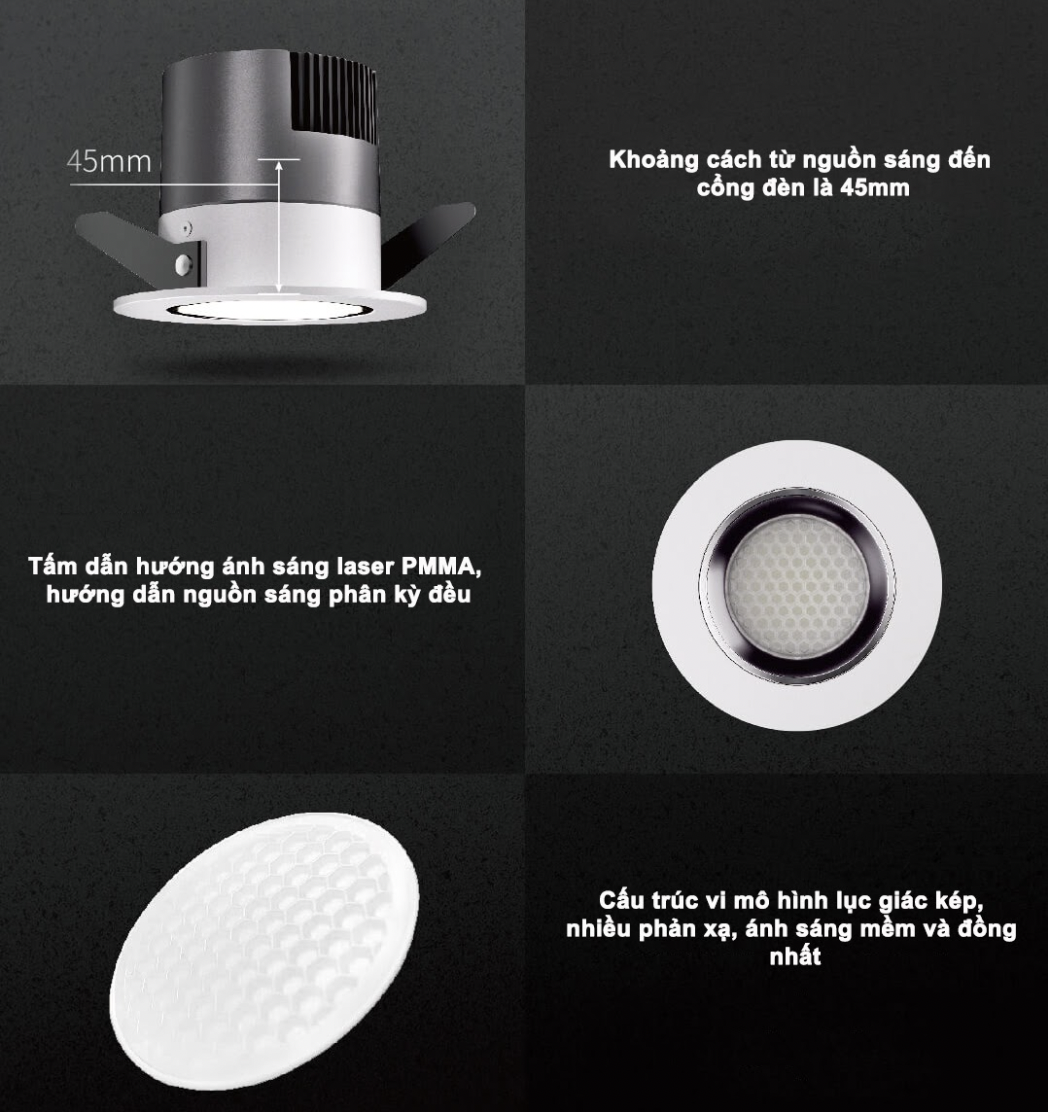 Mô tả Đèn led âm trần Spotlight Yeelight M3 chiếu điểm, Ra95 , nhiệt màu 2700-6500k , Hỗ trợ Homekit, cần Hub - 4