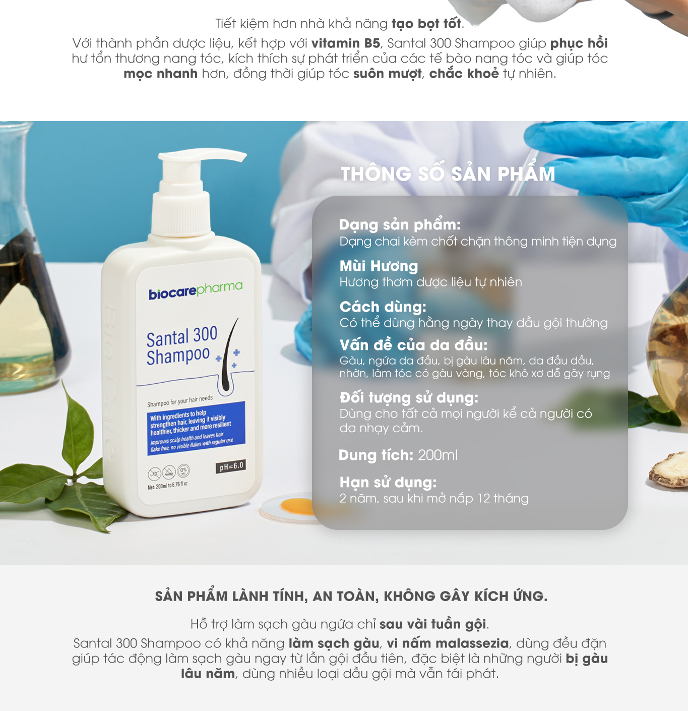 Mô tả Combo kem và dầu gội hỗ trợ gàu nấm | Biocarepharma. - 3