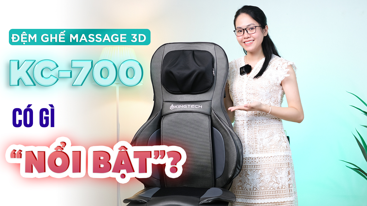 Mô tả Đệm Massage Toàn Thân KINGTECH KC-700 - Mát Xa 3D Chuyên Sâu Cho Lưng, Cổ Gáy - Quà Tặng Cho Bố Mẹ, Sếp, Khách Hàng - 1