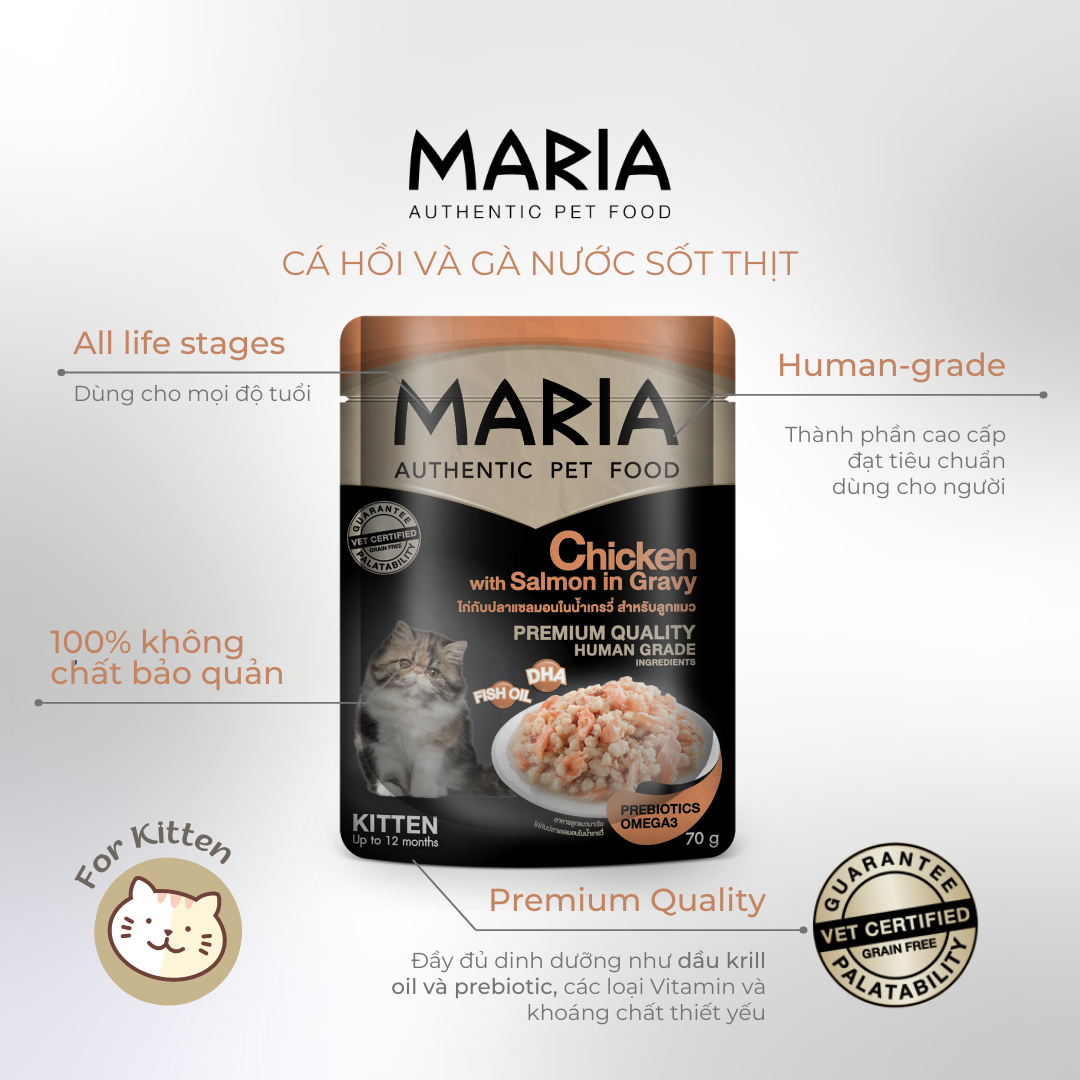 Mô tả Pate cho mèo Maria hộp 12 gói 70g - 4