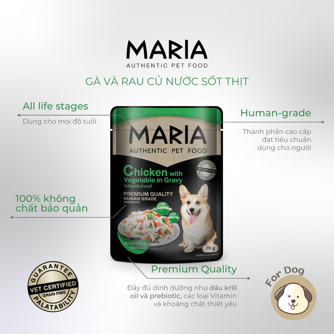Mô tả Pate cho chó Maria hộp 12 gói 70g - 4