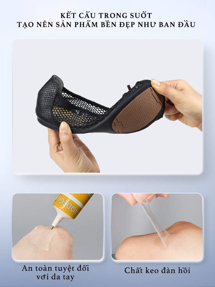 Mô tả Keo Dán Giày Dép Siêu Dính Chắc Chắn Trong Suốt An Toàn Với Da Tay 60ml - 1