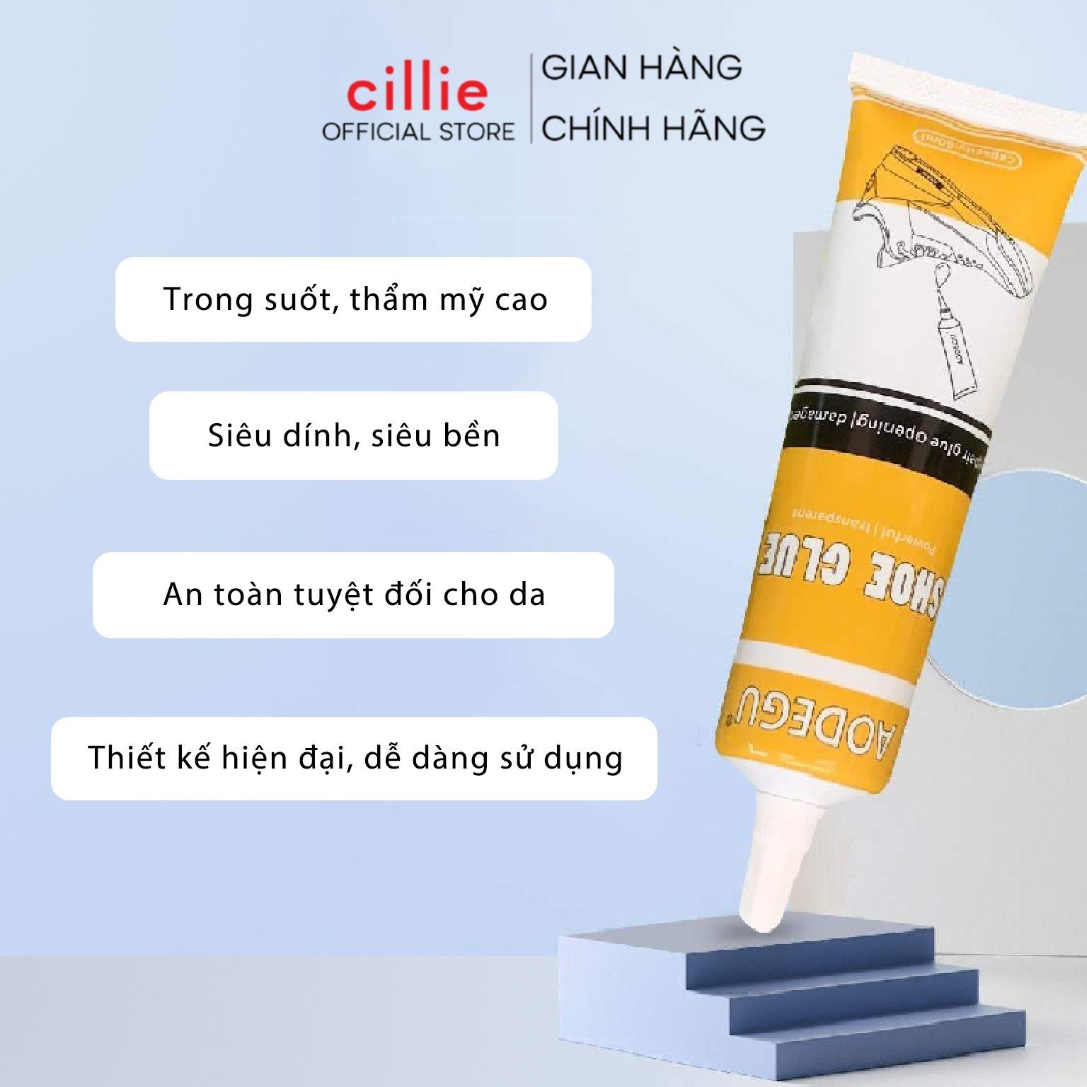 Mô tả Keo Dán Giày Dép Siêu Dính Chắc Chắn Trong Suốt An Toàn Với Da Tay 60ml - 3