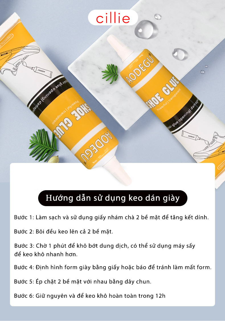 Mô tả Keo Dán Giày Dép Siêu Dính Chắc Chắn Trong Suốt An Toàn Với Da Tay 60ml - 4