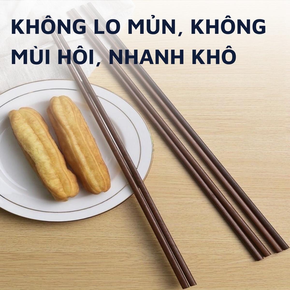Mô tả Đũa xào nấu thức ăn DandiHome gỗ trắc dai 35,5cm cao cấp, chịu nhiệt tốt, an toàn - 7