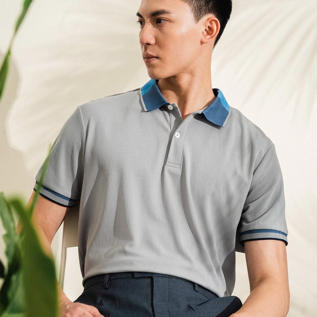Mô tả Áo phông cổ polo cộc tay nam Phan Nguyễn, chất liệu cà phê kháng khuẩn mềm mại, thoáng mát APC.209 - 3