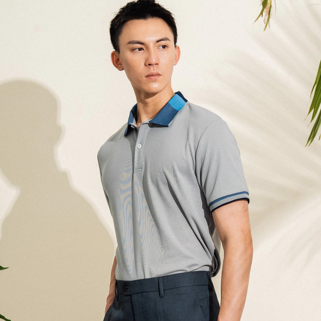 Mô tả Áo phông cổ polo cộc tay nam Phan Nguyễn, chất liệu cà phê kháng khuẩn mềm mại, thoáng mát APC.209 - 2