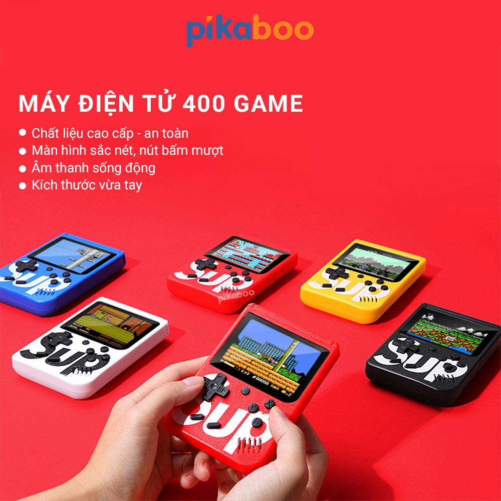 Mô tả Máy game cầm tay 400 trò chơi kinh điển Pikaboo có kết nối TV màn hình sắc nét âm thanh sống động - 1
