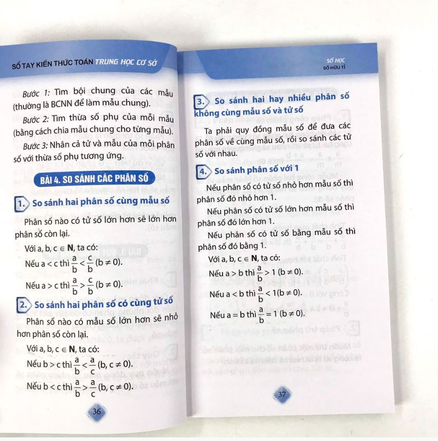 Mô tả Sách - Sổ tay kiến thức toán trung học cơ sở - B50 - 1