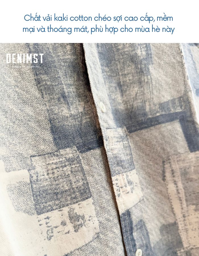 Áo sơ mi DENIMST A209 họa tiết 3